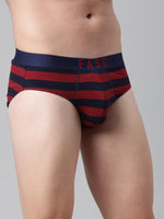 Faso Men's Cotton Yarn Dyed Striped Brief