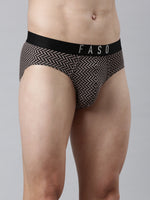 Faso Men's Printed Cotton Stretchable Brief