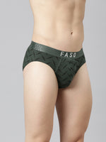 Faso Men's Printed Cotton Stretchable Brief
