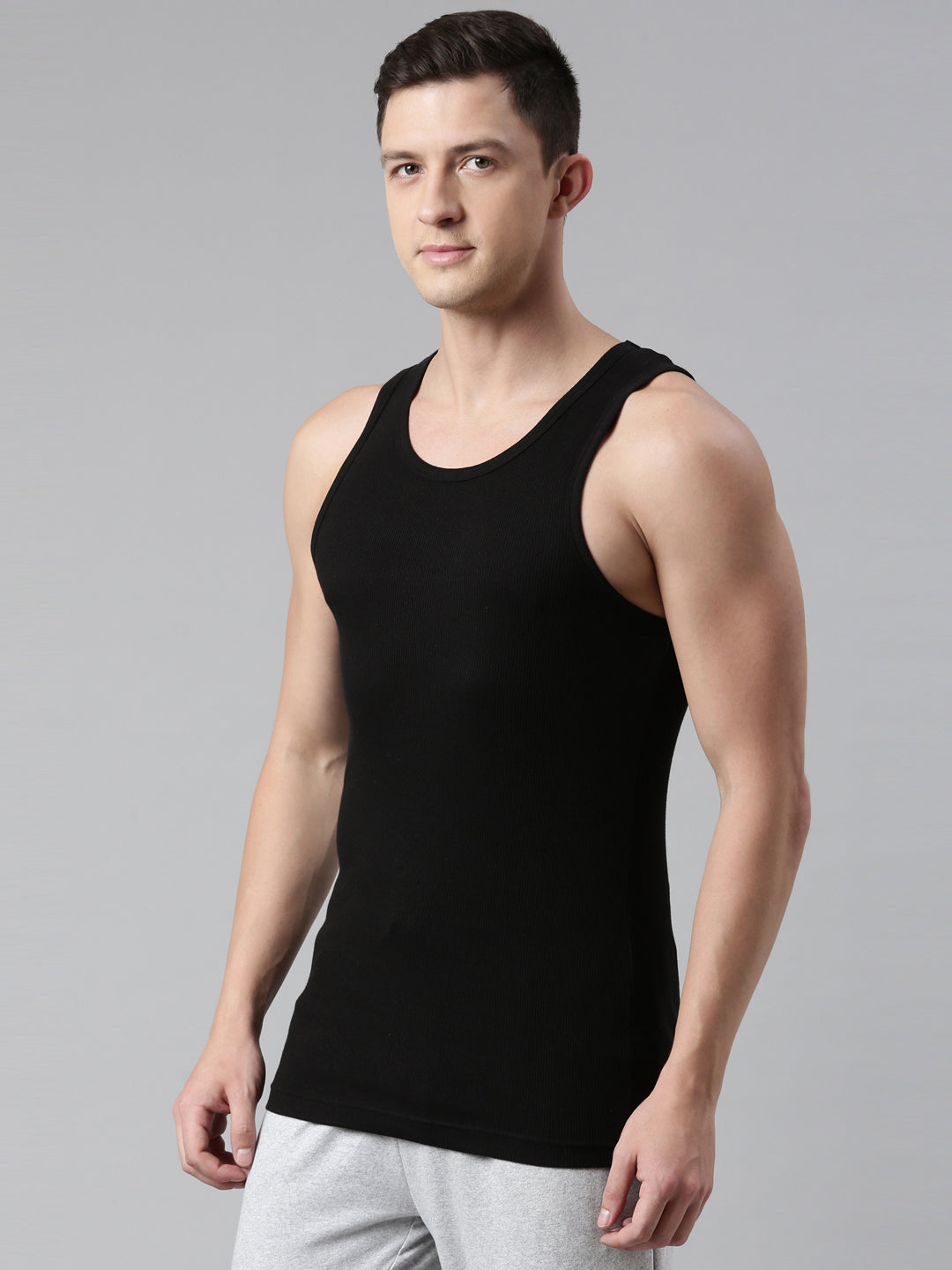 Faso Men's Cotton Rib Comfort Color Vest