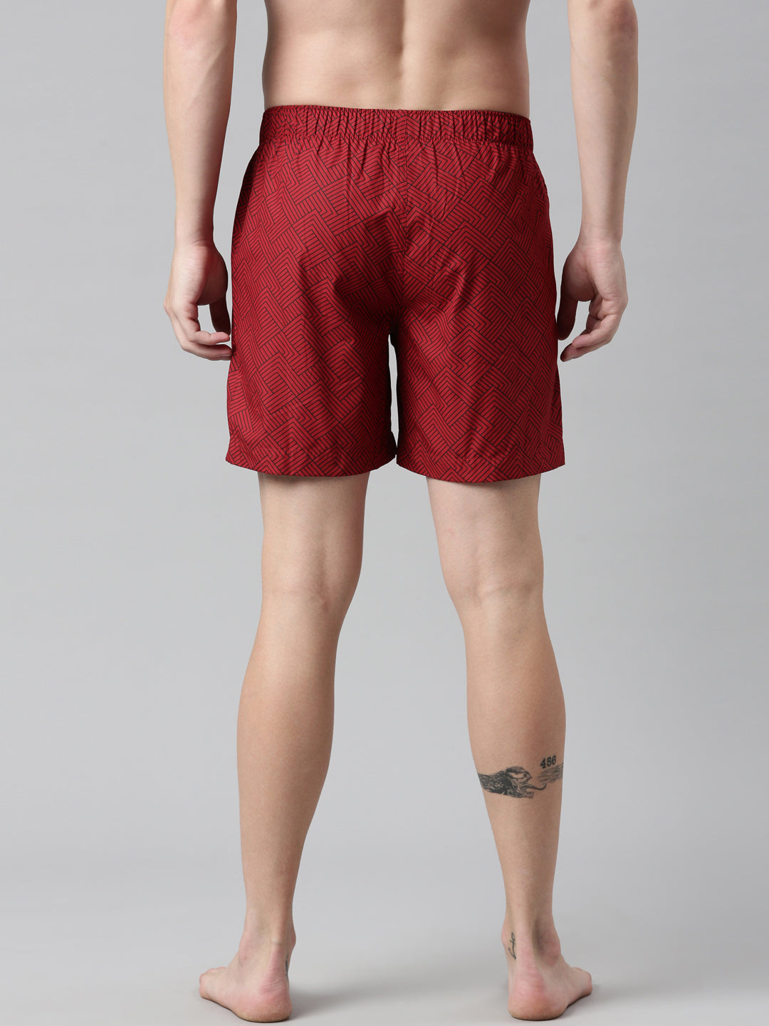 Faso Men's Cotton Printed Woven Boxer Shorts