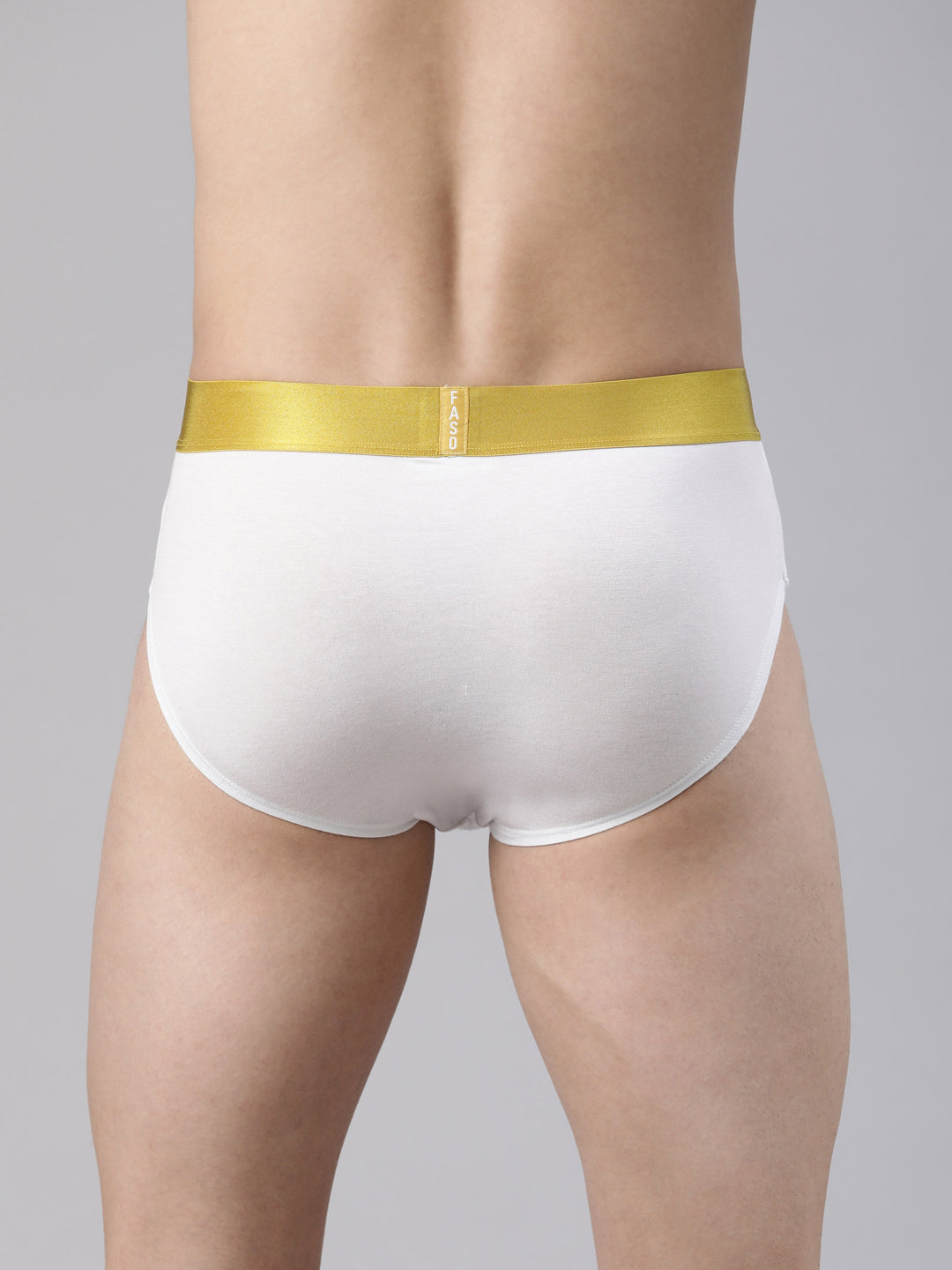 Faso Men's White Premium Micro Modal Brief