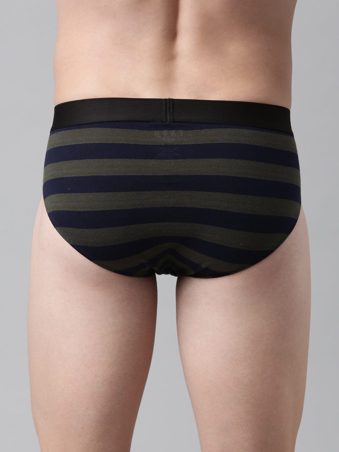 Faso Men's Cotton Yarn Dyed Striped Brief