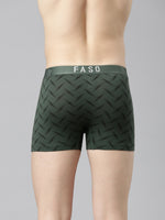 Faso Men's Cotton Stretch All Over Print Trunks