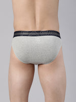 Faso Men's Cotton Contrast Rib Piping Brief (Pack of 2)