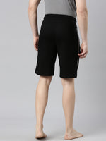 Faso Men's Cotton Side Seam Piping Bermuda Shorts