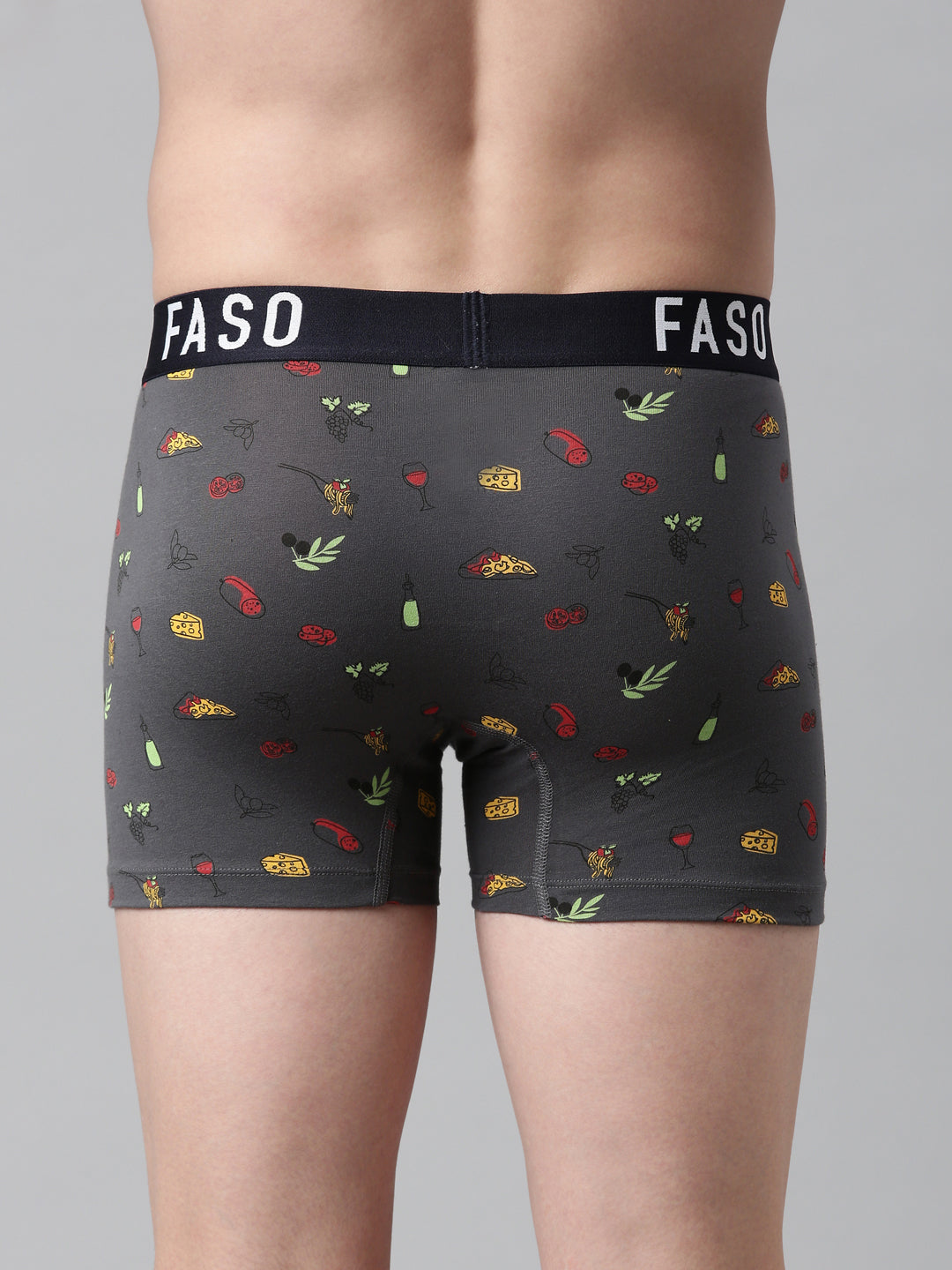 Faso Men's Cotton Printed Trunk