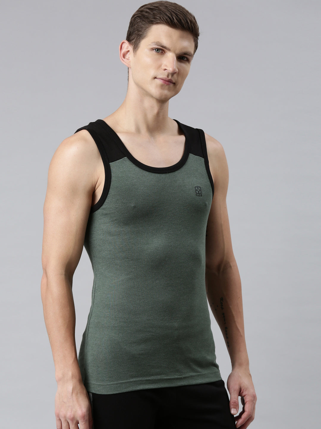 Faso Men's Cotton Color Vest