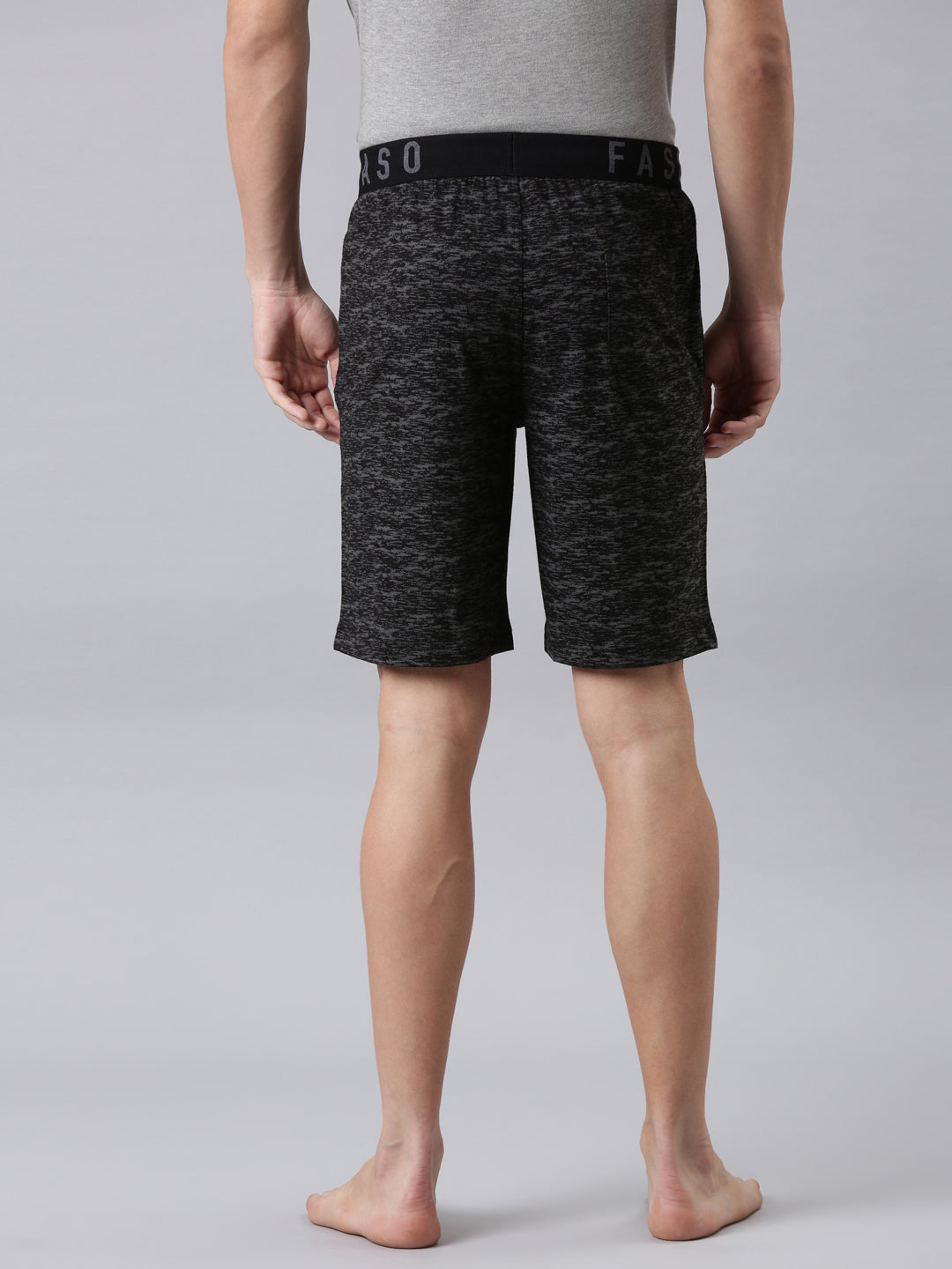 Faso Men's Cotton Elastic Track Shorts