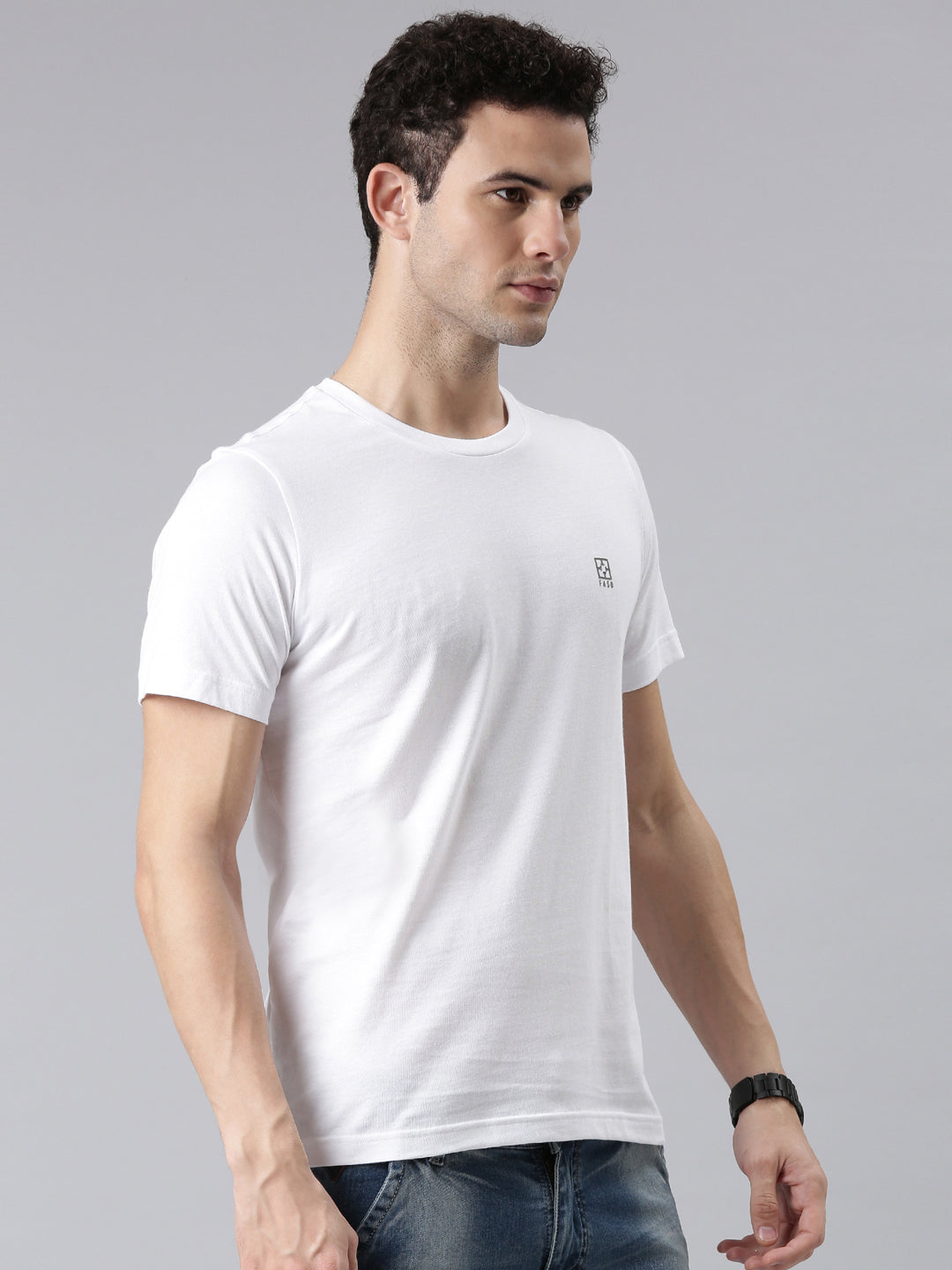 FASO Men’s Cotton Crew Neck Casual T-Shirt