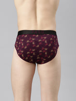 Faso Men's Cotton Outer Elastic All Over Print Brief