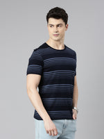 FASO Men’s Gradient Stripes Yarn Dyed Cotton T-Shirt