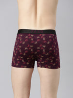 Faso Men's Cotton Outer Elastic All Over Print Trunk