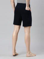 FASO Men’s Cotton Track Shorts with Denim Pocket