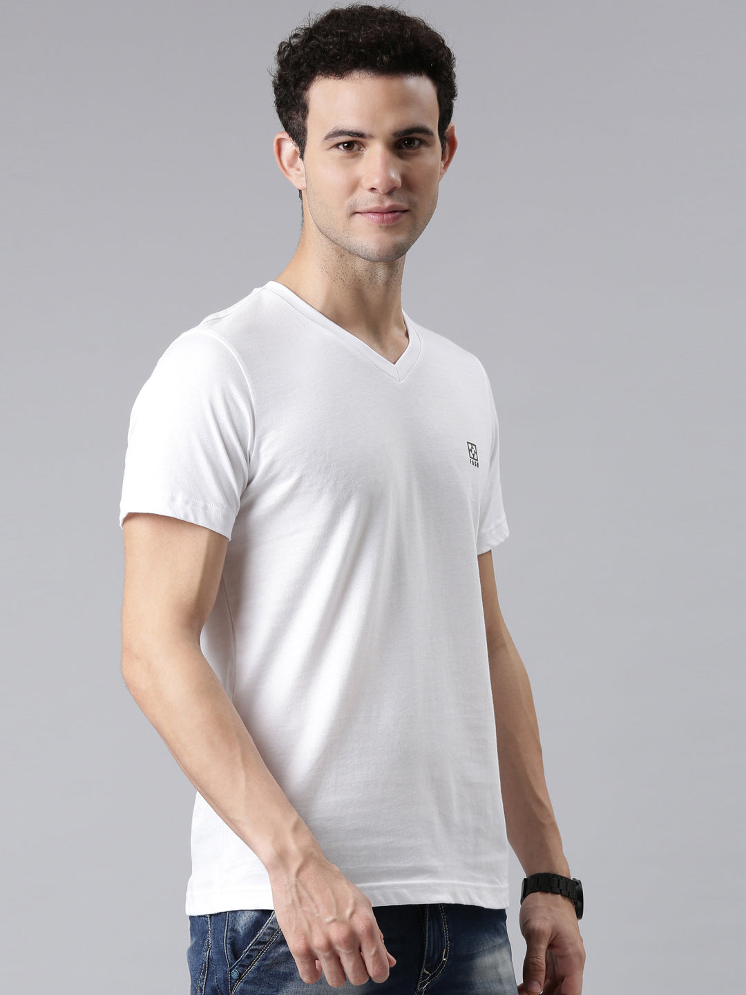 FASO Men’s Soft Cotton V-Neck T-Shirt