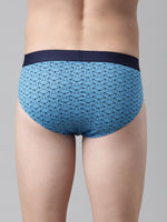 Faso Men's Cotton Outer Elastic All Over Print Brief