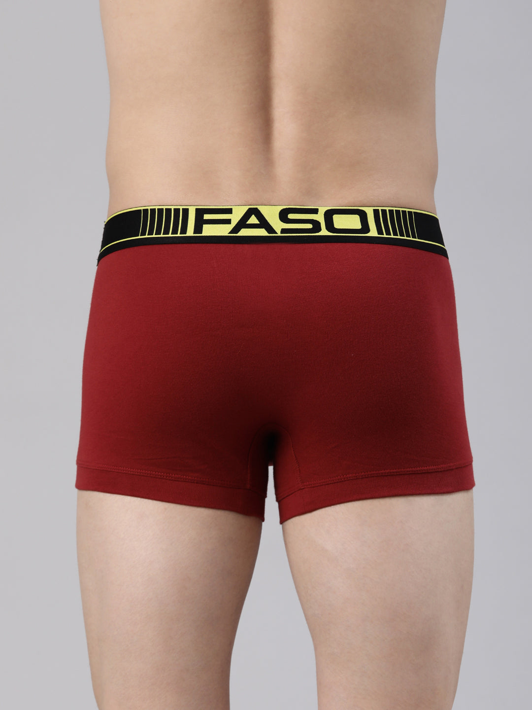 Faso Men's Cotton Neon Outer Elastic Trunk (Pack of 2)