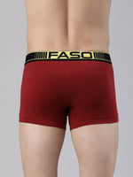 Faso Men's Cotton Neon Outer Elastic Trunk (Pack of 2)