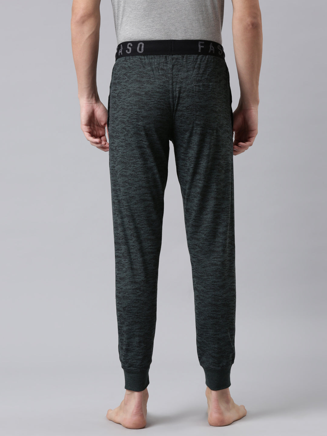 Faso Men's Premium Cotton Outer Elastic Jogger