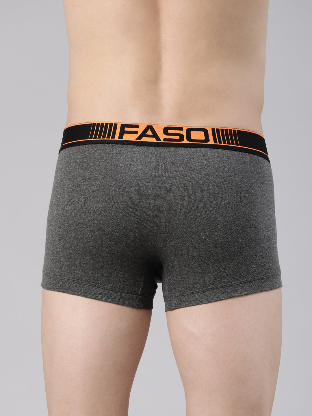 Faso Men's Cotton Neon Outer Elastic Trunk (Pack of 2)
