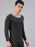 Faso Men's Round Neck Full Sleeve With Rib Thermal T-Shirt