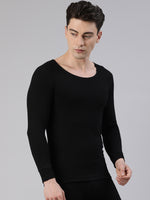 Faso Men's Round Neck Full Sleeve With Rib Thermal T-Shirt
