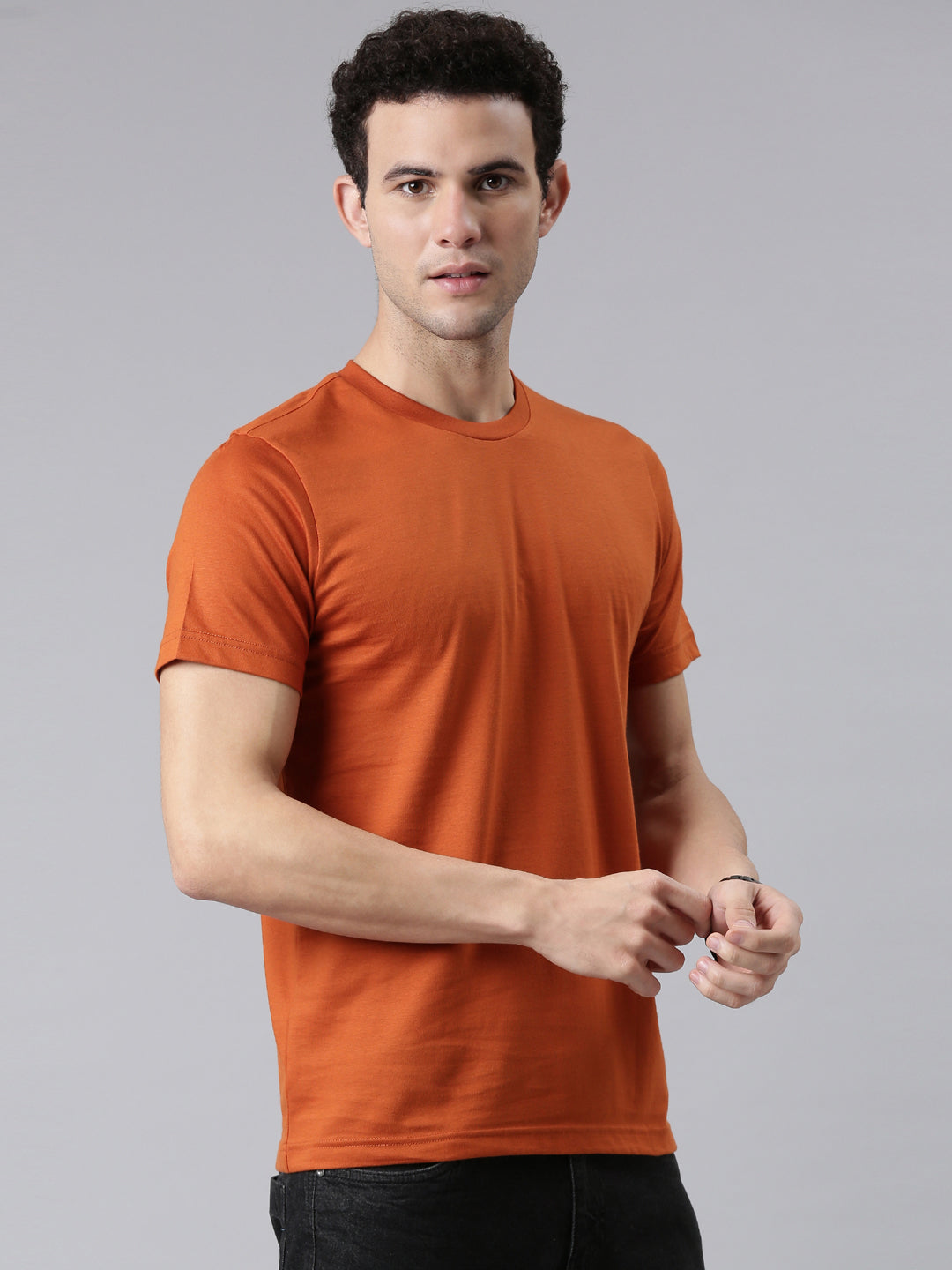 FASO Men’s Cotton Crew Neck Casual T-Shirt