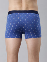 Faso Men's Cotton Stretch All Over Print Trunks