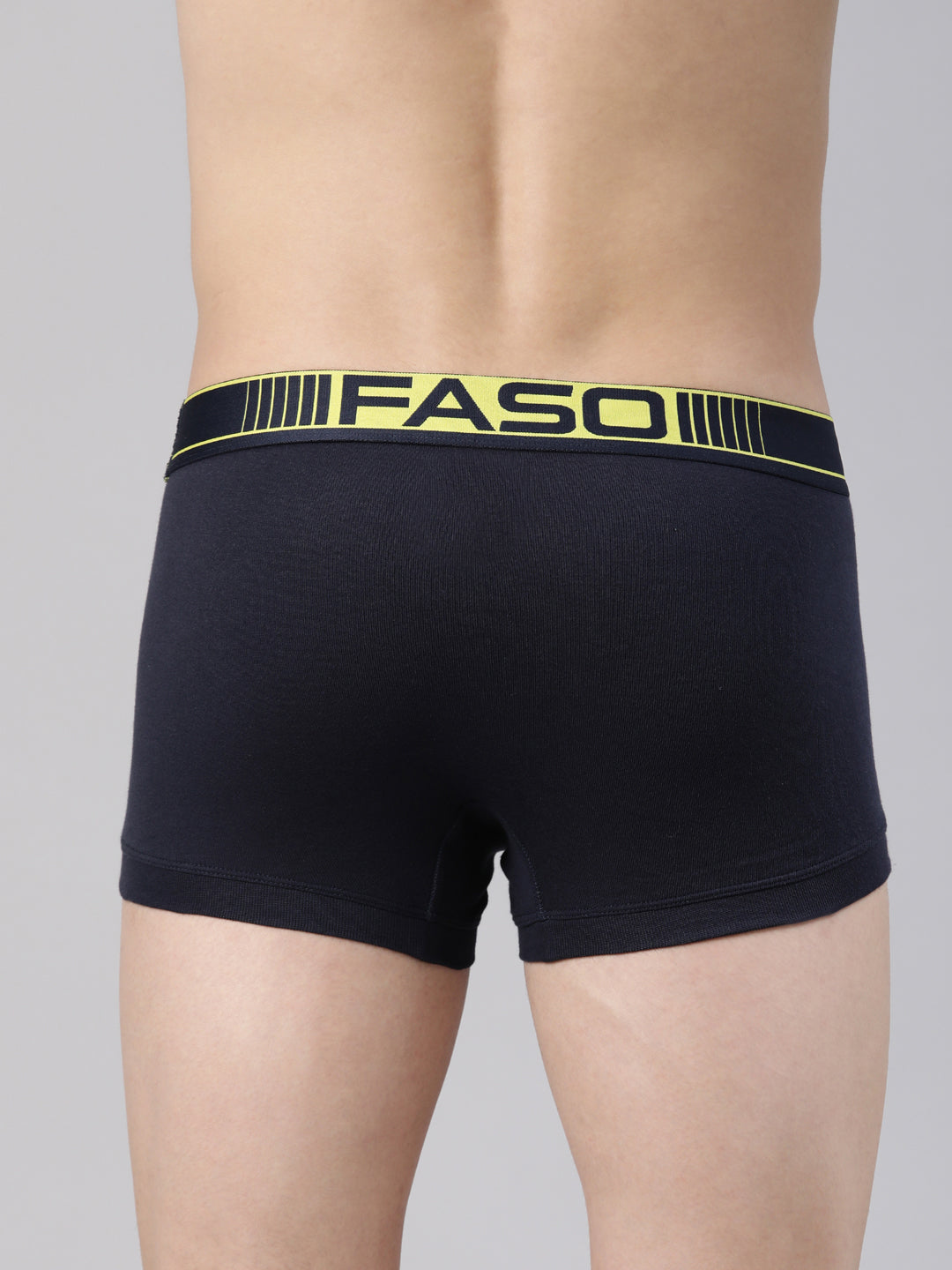 Faso Men's Cotton Neon Outer Elastic Trunk (Pack of 2)