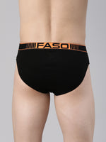Faso Men's Cotton Neon Outer Elastic Brief (Pack of 2)