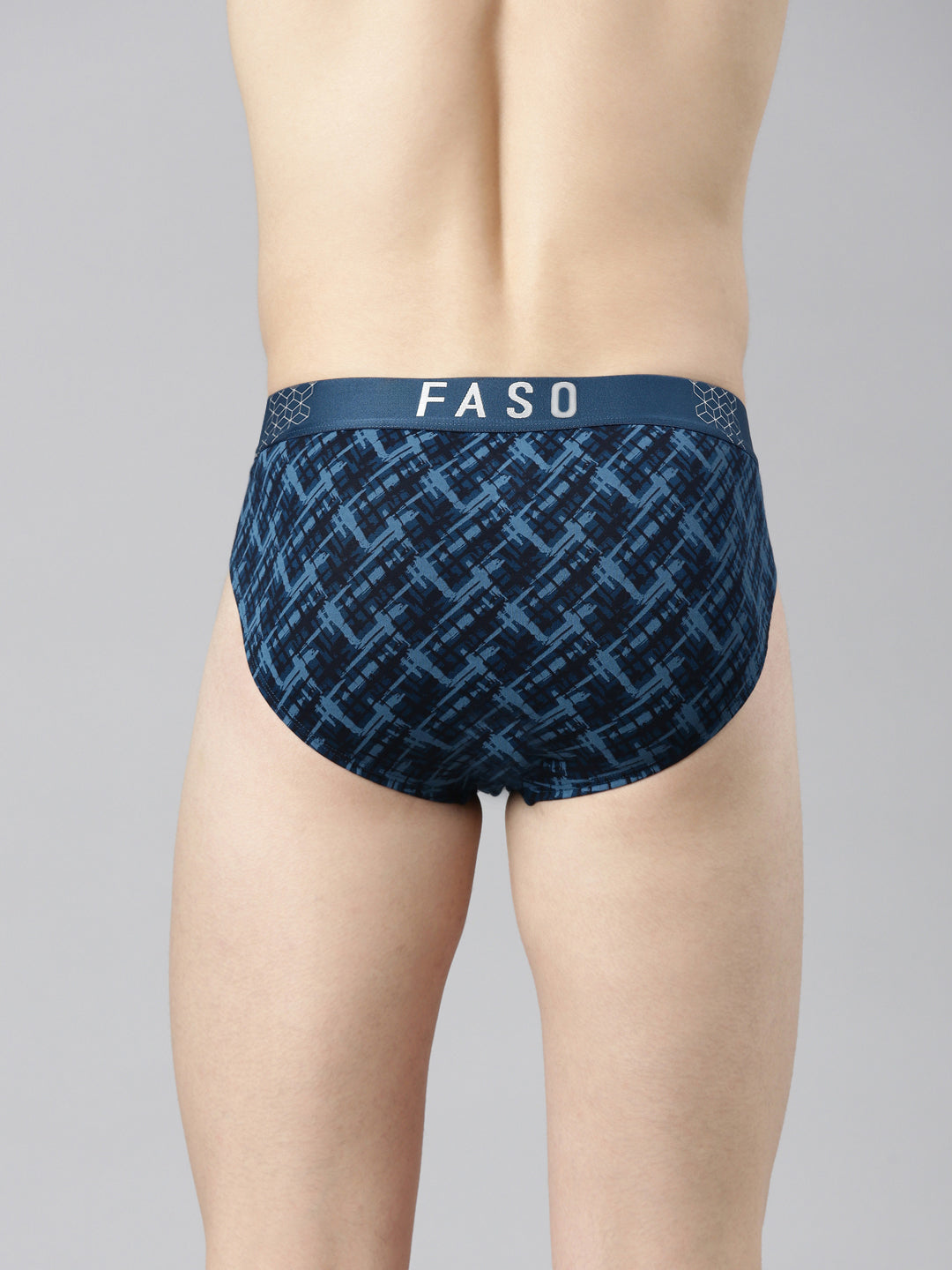 Faso Men's Printed Cotton Stretchable Brief