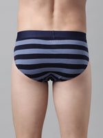 Faso Men's Cotton Yarn Dyed Striped Brief