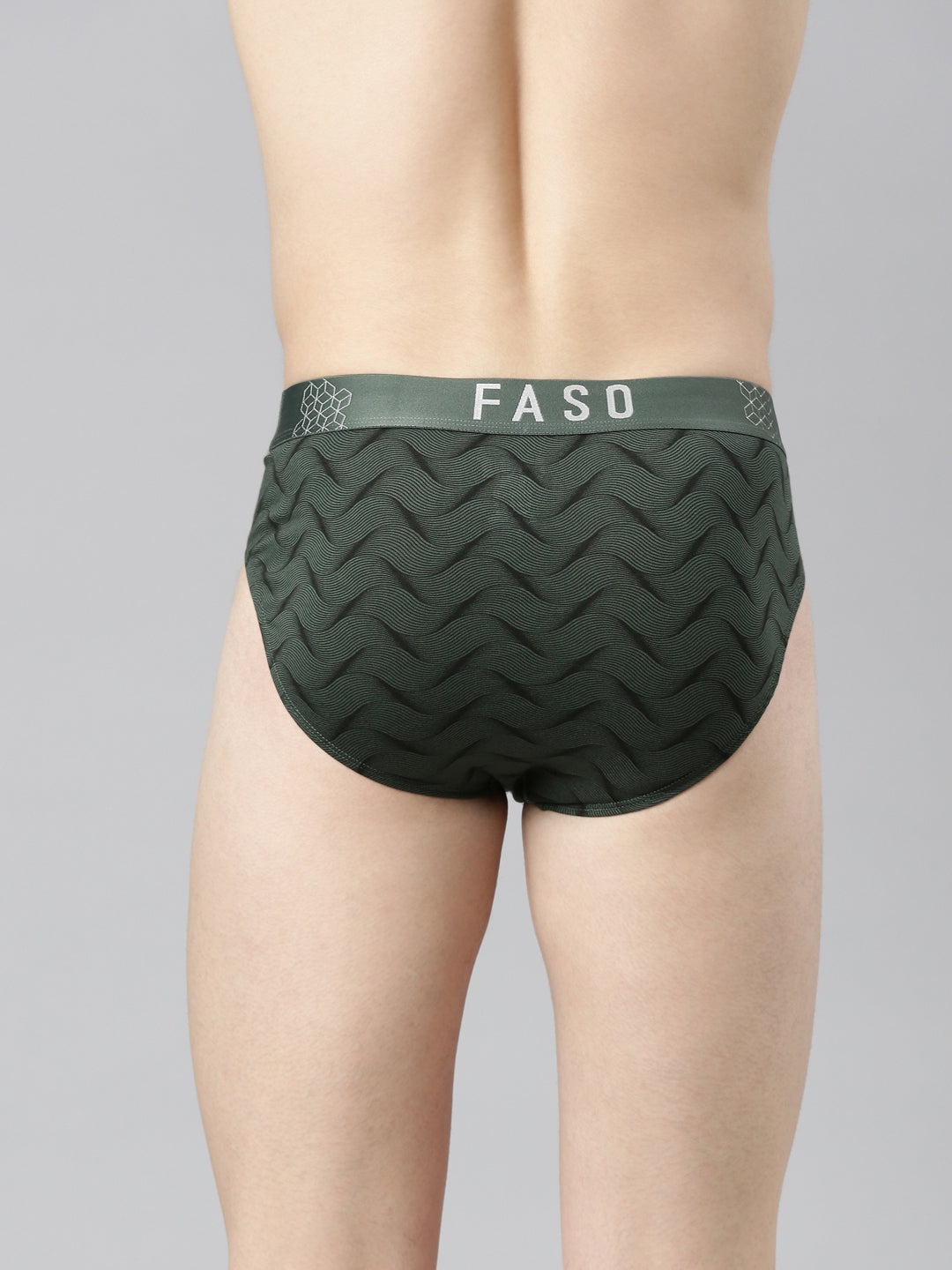 Faso Men's Printed Cotton Stretchable Brief