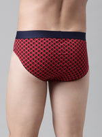 Faso Men's Cotton Outer Elastic All Over Print Brief