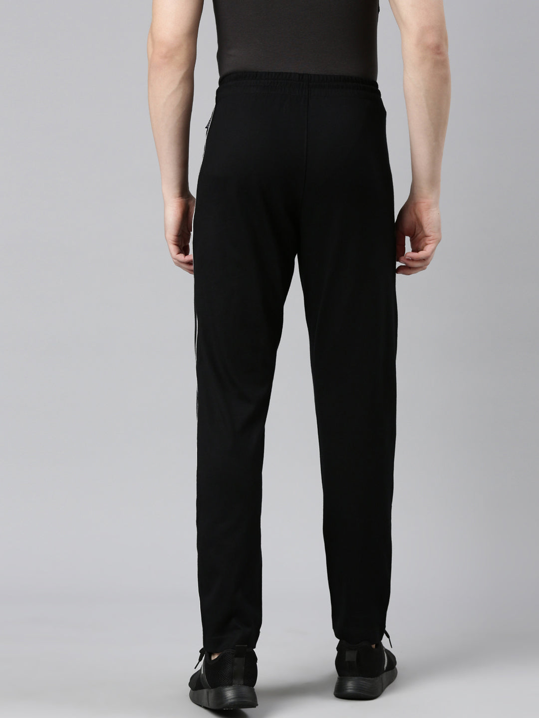 Faso Men's Cotton Side Seam Piping Track Pant