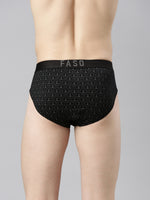 Faso Men's Cotton Outer Elastic All Over Print Brief