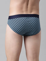 Faso Men's Cotton Outer Elastic All Over Print Brief