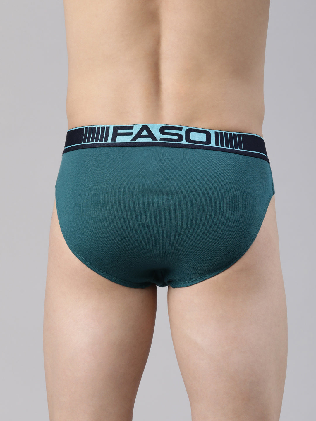 Faso Men's Cotton Neon Outer Elastic Brief (Pack of 2)