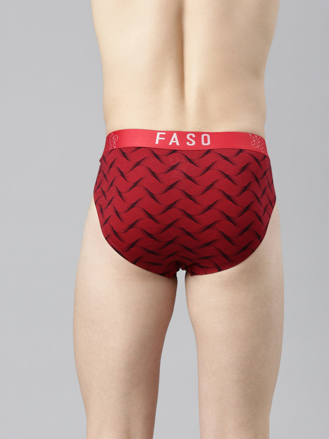 Faso Men's Printed Cotton Stretchable Brief