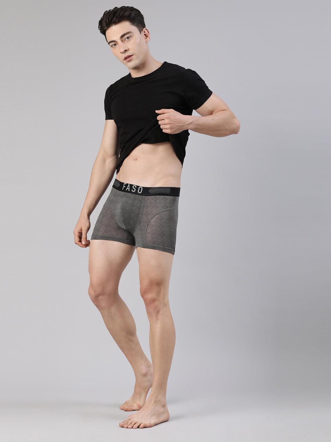 Faso Men's Premium Micro Modal Printed Trunk