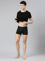 Faso Men's Cotton Outer Elastic All Over Print Trunk