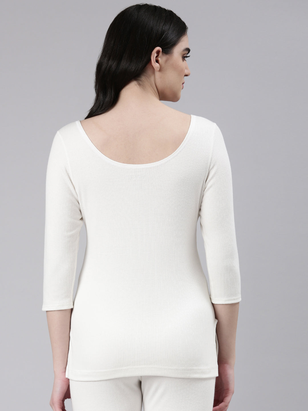 Faso Women's Cotton Blended 3/4 Sleeve Top