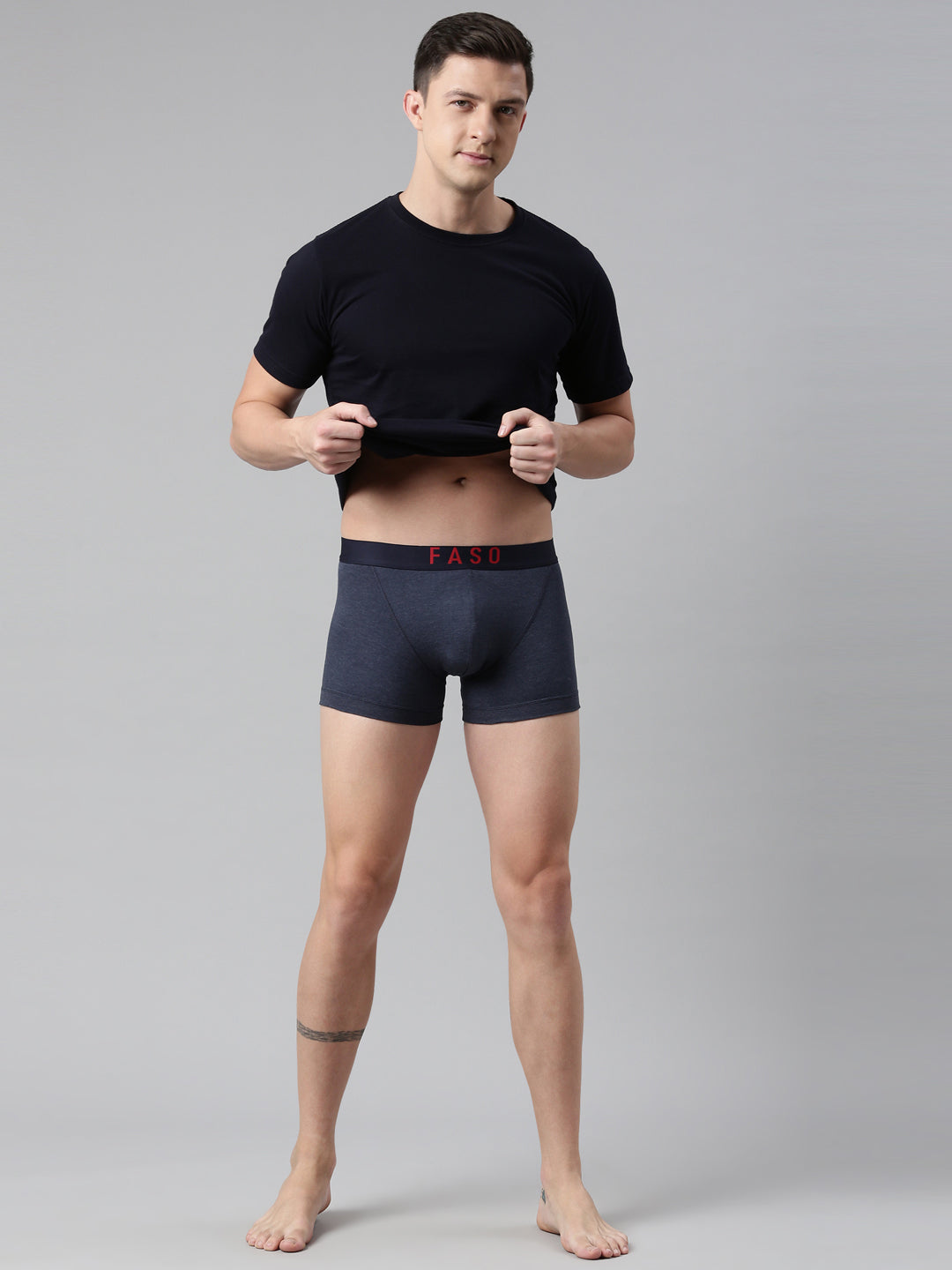 Faso Men's Cotton V-Front Shaped Stretchable Trunk