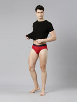 Faso Men's Cotton Outer Elastic All Over Print Brief