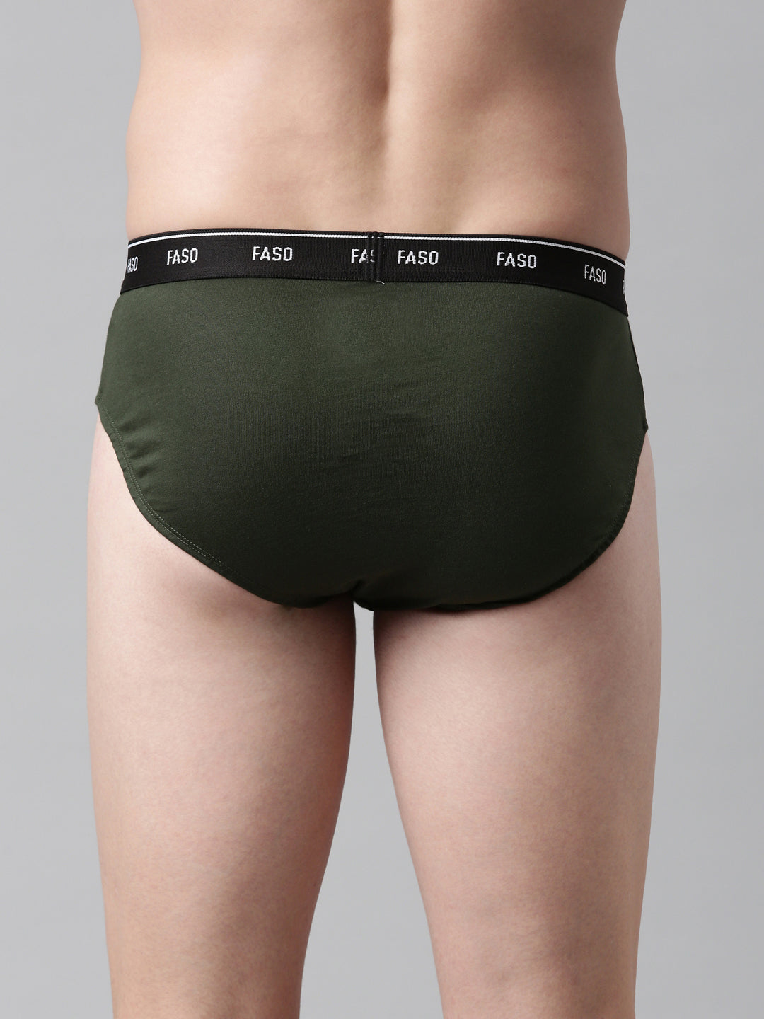 Faso Men's Cotton Outer Elastic Brief (Pack of 2)