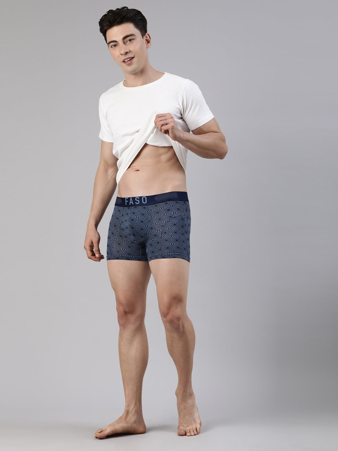 Faso Men's Premium Micro Modal Printed Trunk