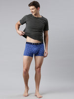 Faso Men's Cotton Stretch All Over Print Trunks