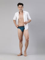 Faso Men's Cotton Contrast Rib Piping Brief (Pack of 2)