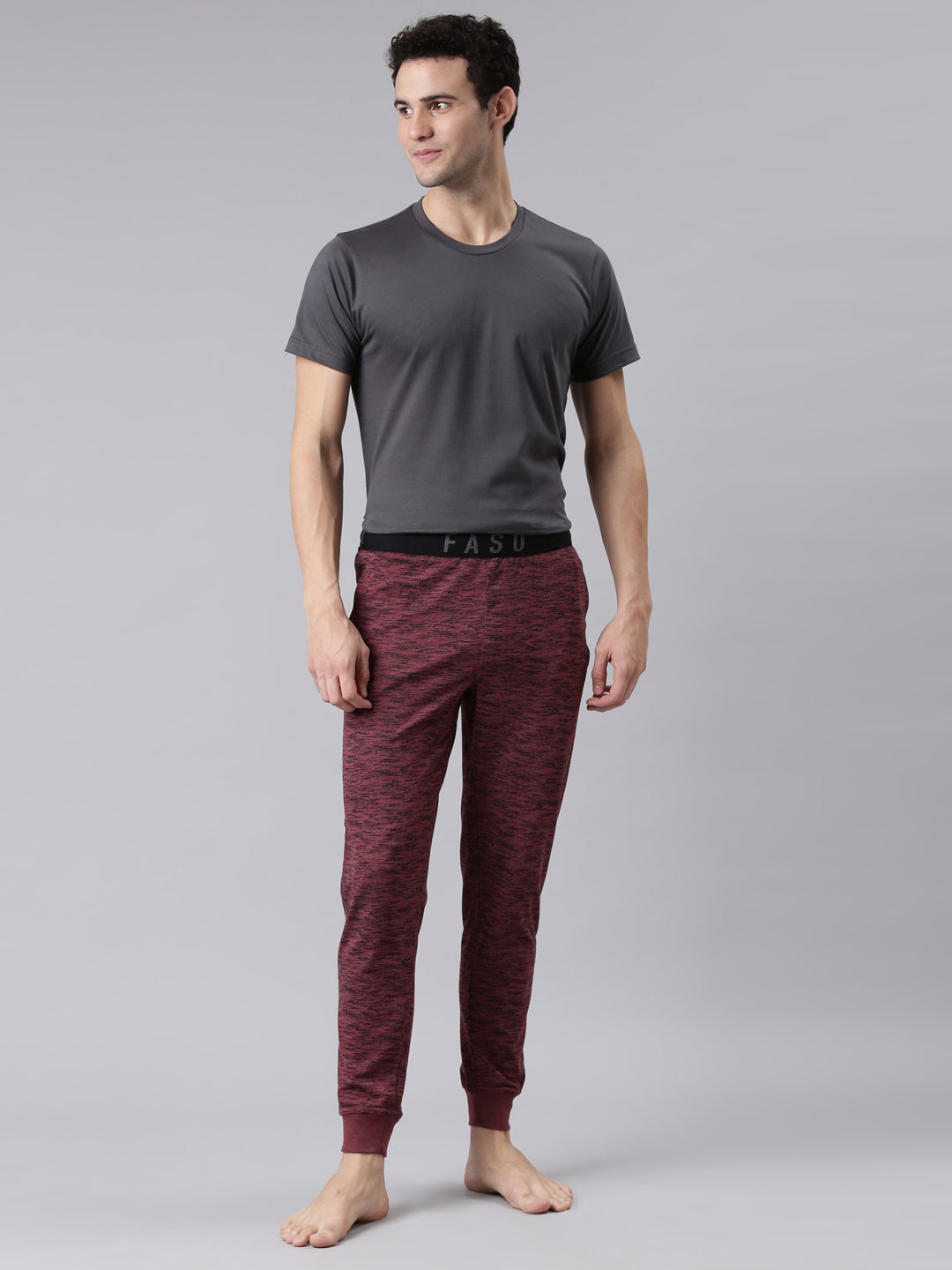 Faso Men's Premium Cotton Outer Elastic Jogger