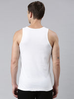 FASO Men’s White Cotton Vest (Pack of 3)